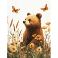 thumbnail image 1 of Qisvanset 12x16 Inch Watercolor Woodland Bear Canvas Wall Art, Forest Animal Art Soft Style Kids Nursery Room Decor, 1 of 8