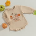thumbnail image 3 of Okbabeha Infant Baby Boy Girl Sweatshirt Romper Bubble Long Sleeve Bodysuit Top Onesie Fall Halloween Thanksgiving Clothes, 3 of 7