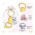 thumbnail image 3 of 20 Pzas Regalo De Baby Shower Huellas Llaveros Saca Corchos DORADO, 3 of 4