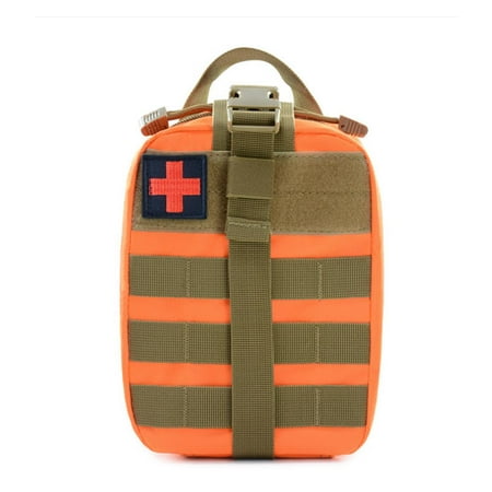 Tactical MOLLE Rip Away EMT First Aid IFAK Pouch Medical Empty Bag(Orange)