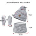 thumbnail image 6 of Kids Winter Hat Gloves Scarf Set Girls Boys Knit Hat with Pom Neck Warmer Mittens Set Toddlers Cold Weather Accessories for Kids 4-10 Years, 6 of 8
