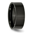 thumbnail image 4 of Auriga Fine Jewelry Stainless Steel Brushed Black IP-plated 8 mm Flat Band for Women Size 9.5, 4 of 6