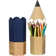 thumbnail image 1 of Desk-Pencil Holder Cup – High Capacity Pen Container, Fun Colorful Pencil Shaped Organizer, Desktop Storage | Home Office School Supply Accessory for Writing Instruments and Stationery Items, 1 of 9