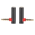 thumbnail image 2 of 3.5mm 2PCS 3.5mm Macho A Hembra Adaptador De Audio Ángulo Recto Auriculares Estéreo Cable Jack Plug, 2 of 7