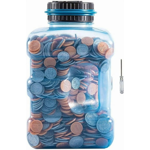 Piggy Bank - Large Coin Bank for Adults Boyswith LCD Counter,Great Coin Counter Bank Money Counting Jar with Total Amount Displayed,Best Gift for Kids, Designed for All US Coins(4.2L)