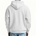 thumbnail image 4 of Huankd Oversized Hoodie Men Waffle Knit Quarter Zip Long Sleeve Casual Drop Shoulder Hooded Pullover Sweatshirt Pocket Light Gray 2XL, 4 of 4