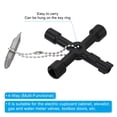 thumbnail image 5 of REGALWOVEN Multi-Functional Universal Cross Key, 4 Way Gas Water Meter Key Wrench, 5 of 6