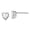 Colorname Misc: Silver / 6mm, variant on 925 Sterling Silver Snap setting Post 8mm Love Heart 3 Prong Cubic Zirconia Stud Earrings 8x8mm Wide Stud Earring for Wo