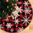thumbnail image 4 of Christmas Tree Skirt | Red Cloth Holiday Tree Base Cover 47 Inch X 47 Inch | Classic Festive Elemental Design | Soft Thick Material | Christmas Decoration for Home Parties Events Gift, 4 of 6