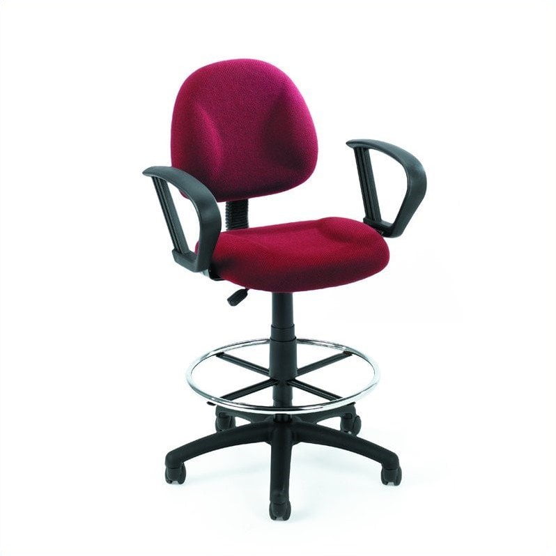 Boss Office Contoured Fabric Drafting Chair Blue Qty