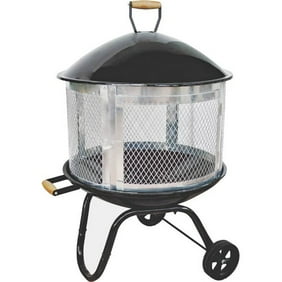 Whalen Round Outdoor 28 Portable Fire Pit 3 4 Length Cover