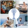 thumbnail image 5 of Virelaxpo Handheld Misting Fan Portable Spray Cooling Fan Rechargeable Personal Water Mist Fan for Outdoor Travel Office Commute, 5 of 7
