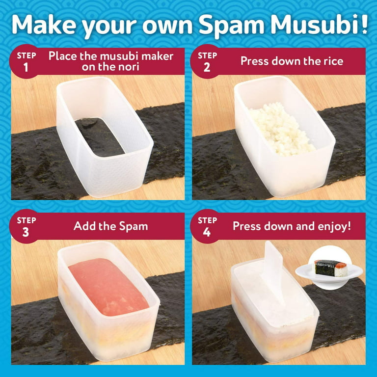 Spam Musubi Mold, Sushi Onigiri Mold Set,Kitchen Sesame Paste  Maker, Non-stick Masubi Molds Kit,Butter Cheese Spam Slicer (Spam Musubi  Mold): Sushi Plates