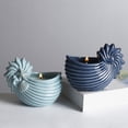 thumbnail image 6 of AOOOWER Ceramic Conch Shape Candle Tray Easy Cleaning Coastal Theme Succulents Pot Decors, 6 of 10