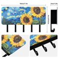 thumbnail image 2 of Sunflowers Starry Sky Key Holder for Wall Mail Holder Organizer with 5 Key Hooks Wall Mount Key Rack with Shelf, 2 of 6