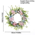 thumbnail image 3 of Xihbxyly Corona de Pascua, Decoración de Conejo Primaveral, Detalles de Flores Artificiales, Decoración de Jardín Al Aire Libre, Decoración Festiva para El Hogar, Versátil Adorno de Pared, Tamaño 50, 3 of 7