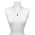 thumbnail image 3 of Delight Jewelry Silvertone Black Enamel Lock with Clear Crystals Mia Monkey Charm Necklace, 3 of 4