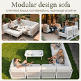 thumbnail image 6 of LayinSun 2 Pieces Outdoor Patio Furniture Set,Modular L-Shaped Sectional Sofa Set with 7" Thick Cushions, 6 of 7