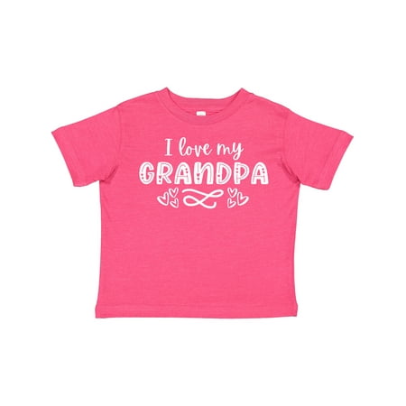 

Inktastic I Love My Grandpa with Hearts Gift Toddler Boy or Toddler Girl T-Shirt
