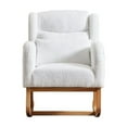 thumbnail image 5 of Rocking Chair Nursery, Recliner Armchair with Wood Legs, Side Pockets And Ergonomic High Backrest, 27.2 Inch Wide Nursery Rocking Accent Chair For Living Room, 5 of 9