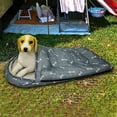 thumbnail image 3 of Saco de dormir para perros, impermeable, cálido, plegable, con bolsa de almacenamiento para interiores, viajes al aire libre, camping, senderismo, mochilero (45 pulgadas de largo x 29 pulgad, 3 of 5