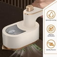 thumbnail image 5 of Travel Steamer, Steamer for Clothes, 1200W Clothes Steamer with 10-Second Fast Heat Up, LED Display and 180° Rotatable Handle, Ceramic Soleplate for Travel Home and Office（White）, 5 of 7