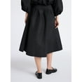 thumbnail image 3 of Free Assembly Women's and Women's Plus Shirred Yoke Midi Skirt, Size 0-26, 3 of 6