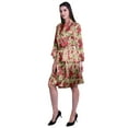 thumbnail image 4 of Moomaya Printed Womens Kimono Robes Short Satin Silk Bridal Robe Loungewear, 4 of 7