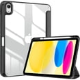 thumbnail image 1 of Funda para iPad de décima generación con portalápices 2022 de 10,9 pulgadas, funda transparente para iPad 10, funda para iPad de décima generación para A2696 A2757 A2777, color negro, 1 of 5