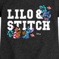 thumbnail image 3 of Lilo & Stitch - Collegiate Flowers - Youth Girls Fitted Short Sleeve T-Shirt, 3 of 5