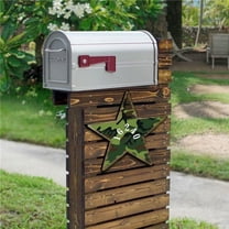 12 in. Military Star Wooden House Number Sign Decor