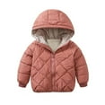 thumbnail image 2 of KYAIGUO Kids Down Padded Jacket Hooded Wear Boys And Girls Thick Winter Jacket Cotton Coat for Baby 2-7 years old, 2 of 7
