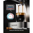 thumbnail image 3 of Máquina de café espresso SHARDOR 20 Bar con espumador de leche 1350W, 3 of 7