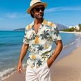 thumbnail image 4 of KUIFORTI Couple Matching Outfits Matching Hawaiian Outfits for Family Soft and Comfortable Quick-dry with Soft Fabric Suitable for Everyday Casual Wear Coastal Sailboat Print, 4 of 7