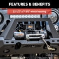 thumbnail image 5 of ARIES 2082043 TrailChaser Black Steel Front Bumper with LED Lights and Winch Mount, Select Jeep Wrangler JK Fits select: 2008,2015-2017 JEEP WRANGLER UNLIMITED, 5 of 6