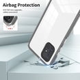 thumbnail image 5 of for Samsung A51 4G Luxury case, Hybrid Soft Silicone Bumper & Crystal Clear Hard PC Back,3 in 1 Military Drop Protection Transparent, Camera Lens Protection Case for Samsung Galaxy A51 4G, Black, 5 of 7