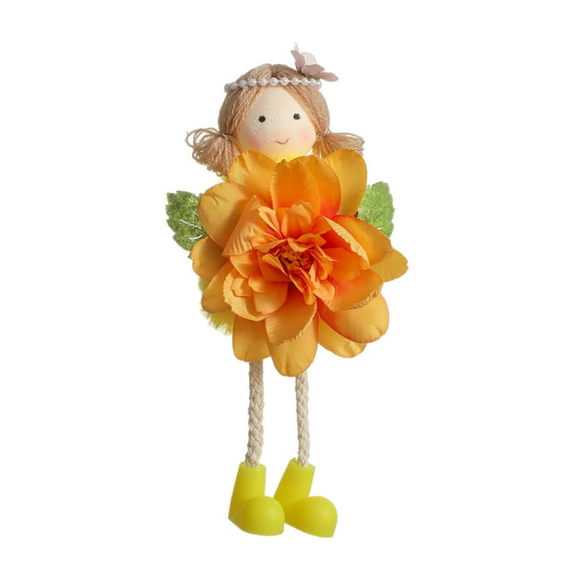 Spring Fairy Statue Flower Fairy Hanging Flower Fairy Statue Fairy Garden Decorations Suitable For Indoor And Outdoor Fairy Garden Accessories Home Decoration