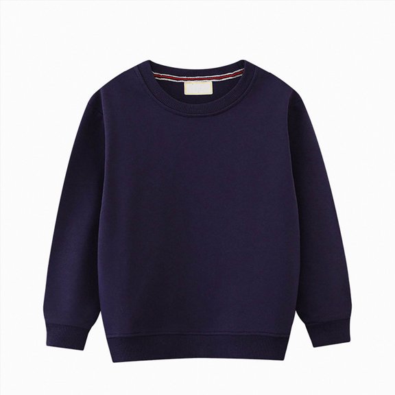 Xyant Kids Crewneck Sweatshirt Toddler Long Sleeve Tops Fall Pullovers for Boys and Girls (Dark Purple,5 Years)