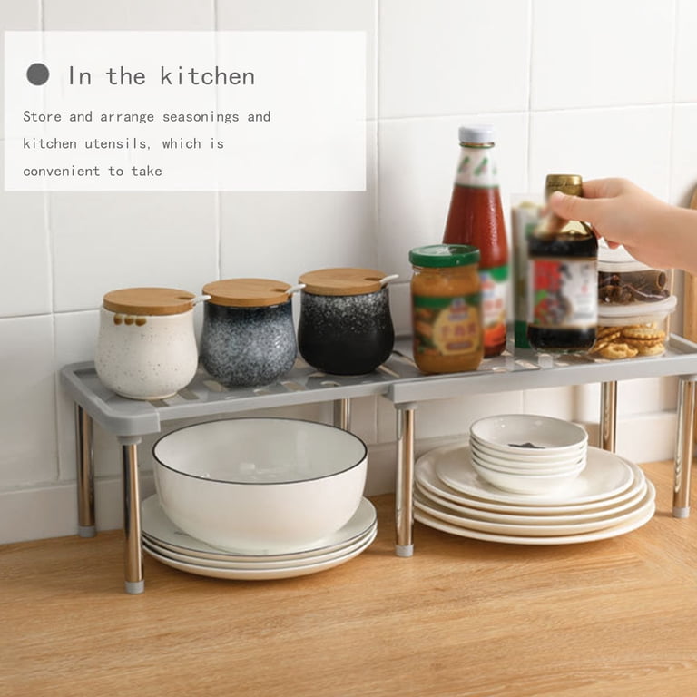 Kitchen Shelf Organiser ROFAY Kitchen Cupboard Shelf Wire Rack - 2 Pack ...