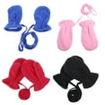 thumbnail image 3 of YUUZONE Polar Fleece Mittens with String Plush Gloves for Kids Winter Full Finger Mitten, 3 of 19