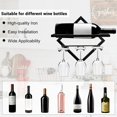 thumbnail image 4 of 2Pcs Metal Wall Mounted Wine Holder, Upgrade Foldable Hanging Wine Rack Organizer for 2 Liquor Bottles, Red Wine Bottle Display Hanger with Screws for Home Kitchen Bar Wall Décor, 4 of 16