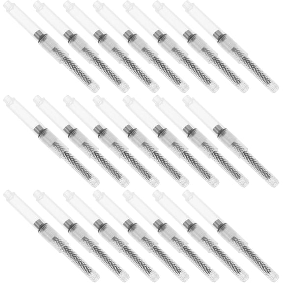 50pcs Fountain Pen Ink Converter 2.6mm Plastic Push Fill Accessory for Pens
