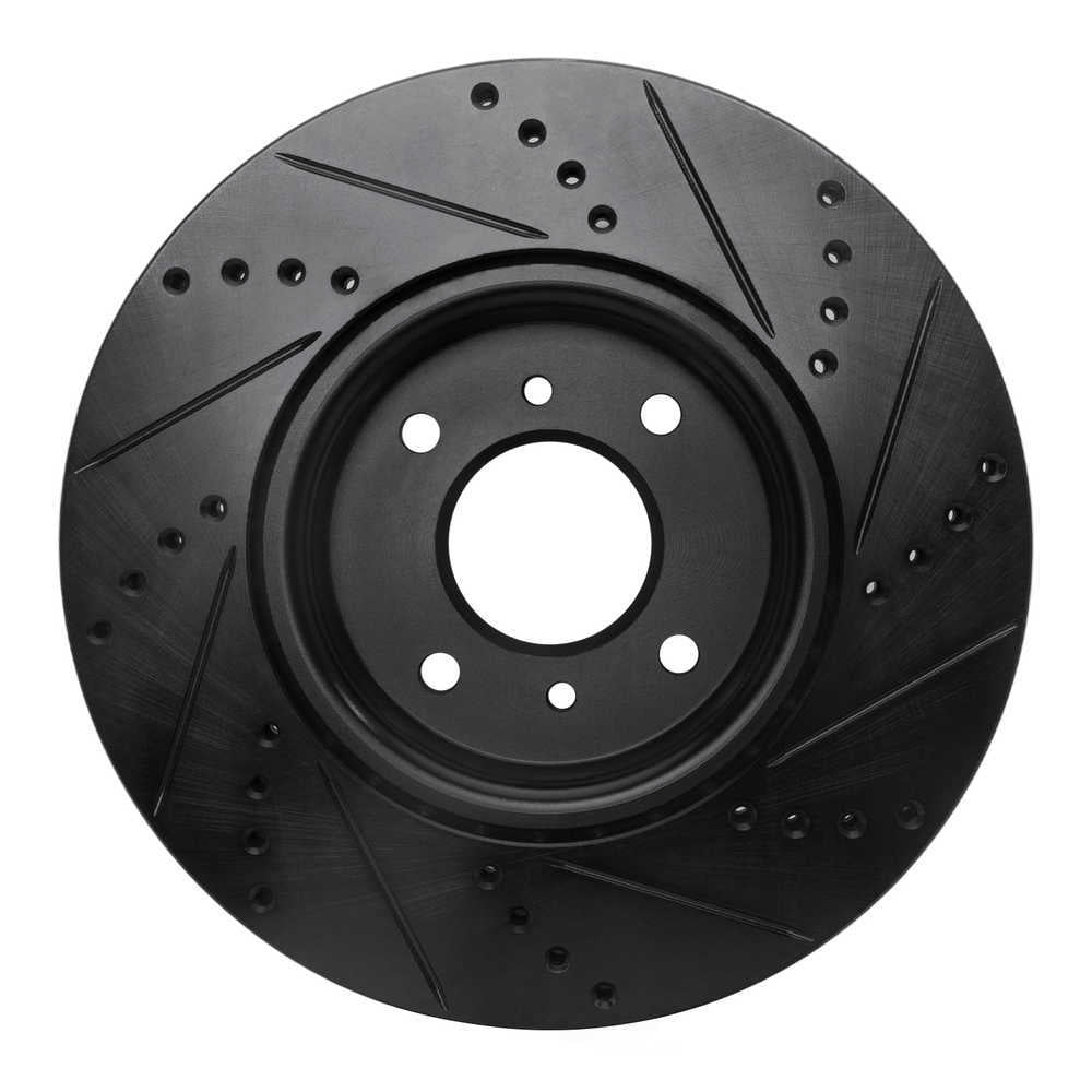 Dynamic Friction Company 633-67054L DFC Brake Rotor - Drilled And Slotted - Black