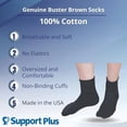 thumbnail image 2 of Collections Etc Buster Brown 100% Pure, Soft Cotton Socks - 3-Pairs, 2 of 2