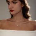 thumbnail image 5 of Diamond Necklaces for Women, 18k Gold/Silver Plated Dainty Necklace Simple Silver CZ Diamond Choker Necklaces for Women Trendy Gold Necklace Jewelry Gifts, 5 of 7