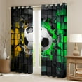 thumbnail image 2 of Erosebridal American Soccer Curtains for Living Room (42Wx84L),Ball Gamer Curtains and Drapes (42Wx84L),Plaid Buffalo Curtains Pack of 2,Teens Bedroom Decor, 2 of 6