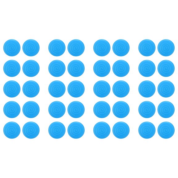 Uxcell 20 Pairs Glasses Ear Grip 13.7mm Anti Slip Eyeglass Ear Grip Doubel Holes Blue