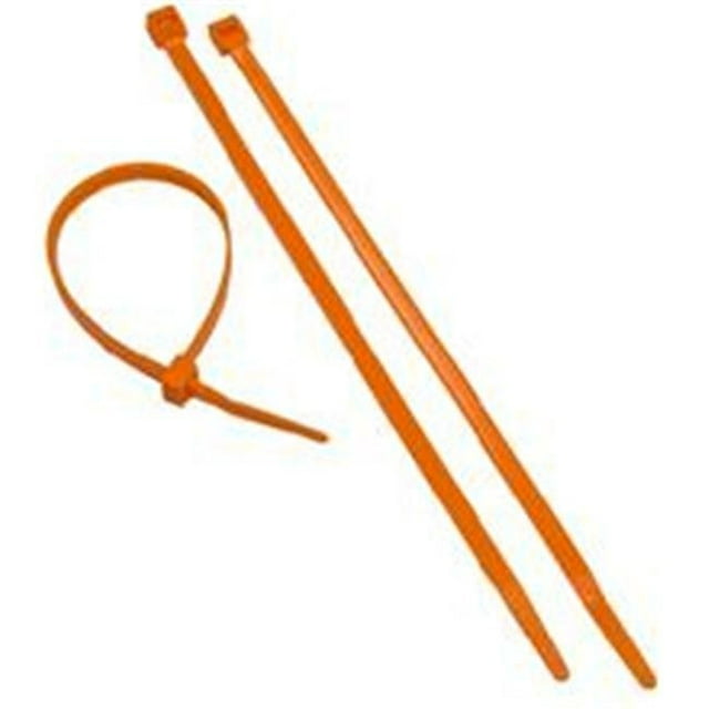 Morris Products 20617 Orange Nylon Cable Ties 50Lb 8 In. Pack Of 100