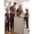 thumbnail image 2 of Family Matching Valentine Pajamas Set Heart Print Short Sleeve Tops Pants Holiday Sleepwear, 2 of 10