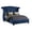 Blue, variant on Wood Queen Bed In Gray With Crystal Allure - Bedroom Modern For A Stylish